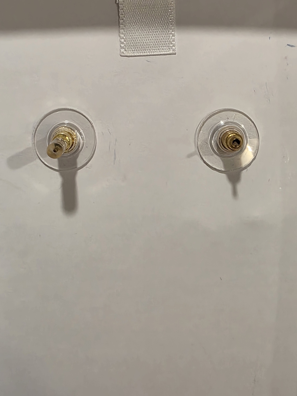 NIB Genuine Crystal Silver-Plated Hoop Earrings - Clear Crystal - Picture 5 of 6